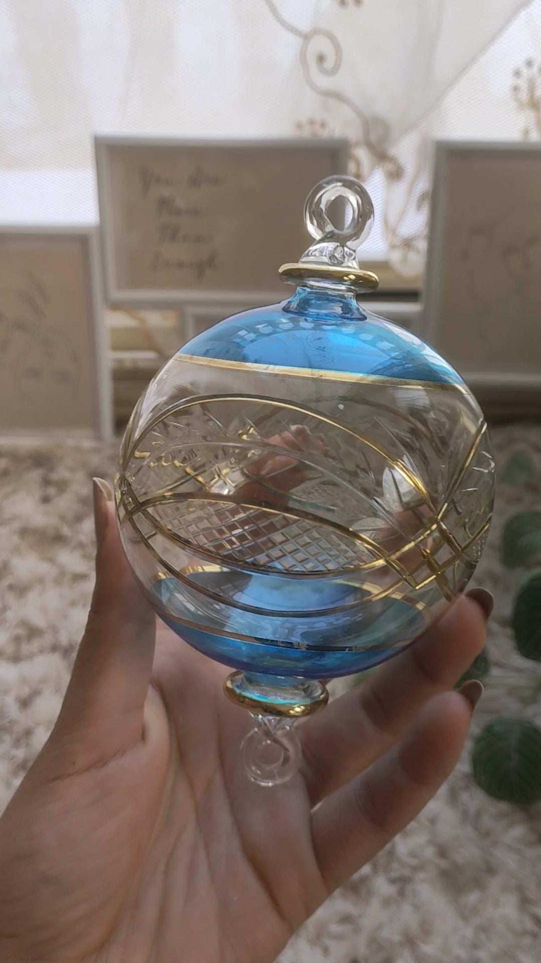 Turquoise Christmas Ornaments - Les Trois Pyramides
