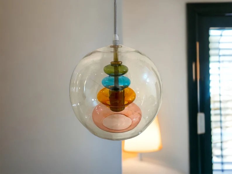 Prism Glow light pendant: Custom colors | LesTroispyramides