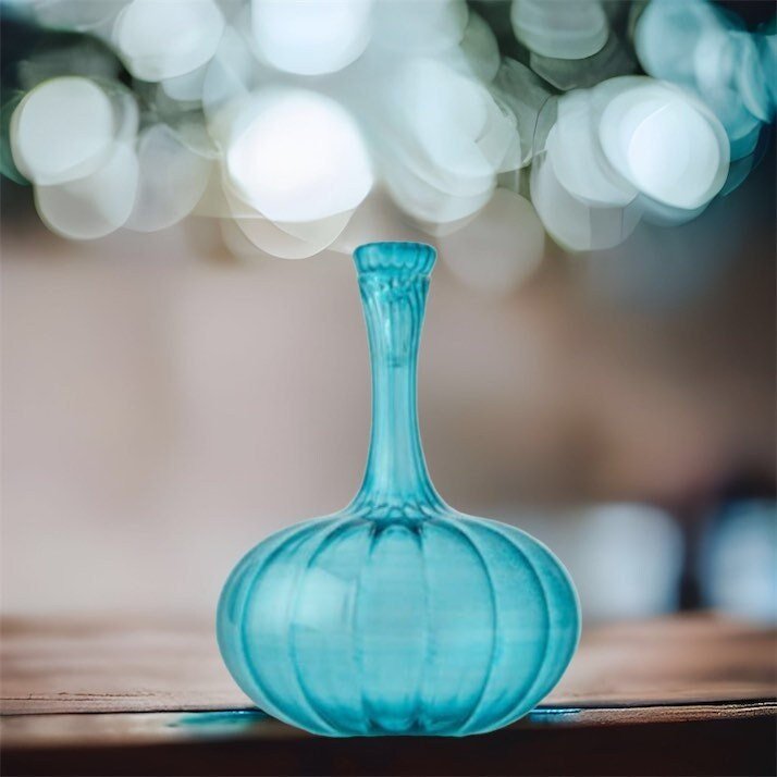 Vintage Hand-blown 2024 Glass Art Vase