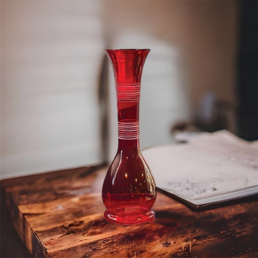Art Deco Vase , Hand Blown Glassware , Blown Glass Vases , Vintage Glass Vase , Colored Glass Vases , Vase for Flowers , Vase Gifts - Les Trois Pyramides