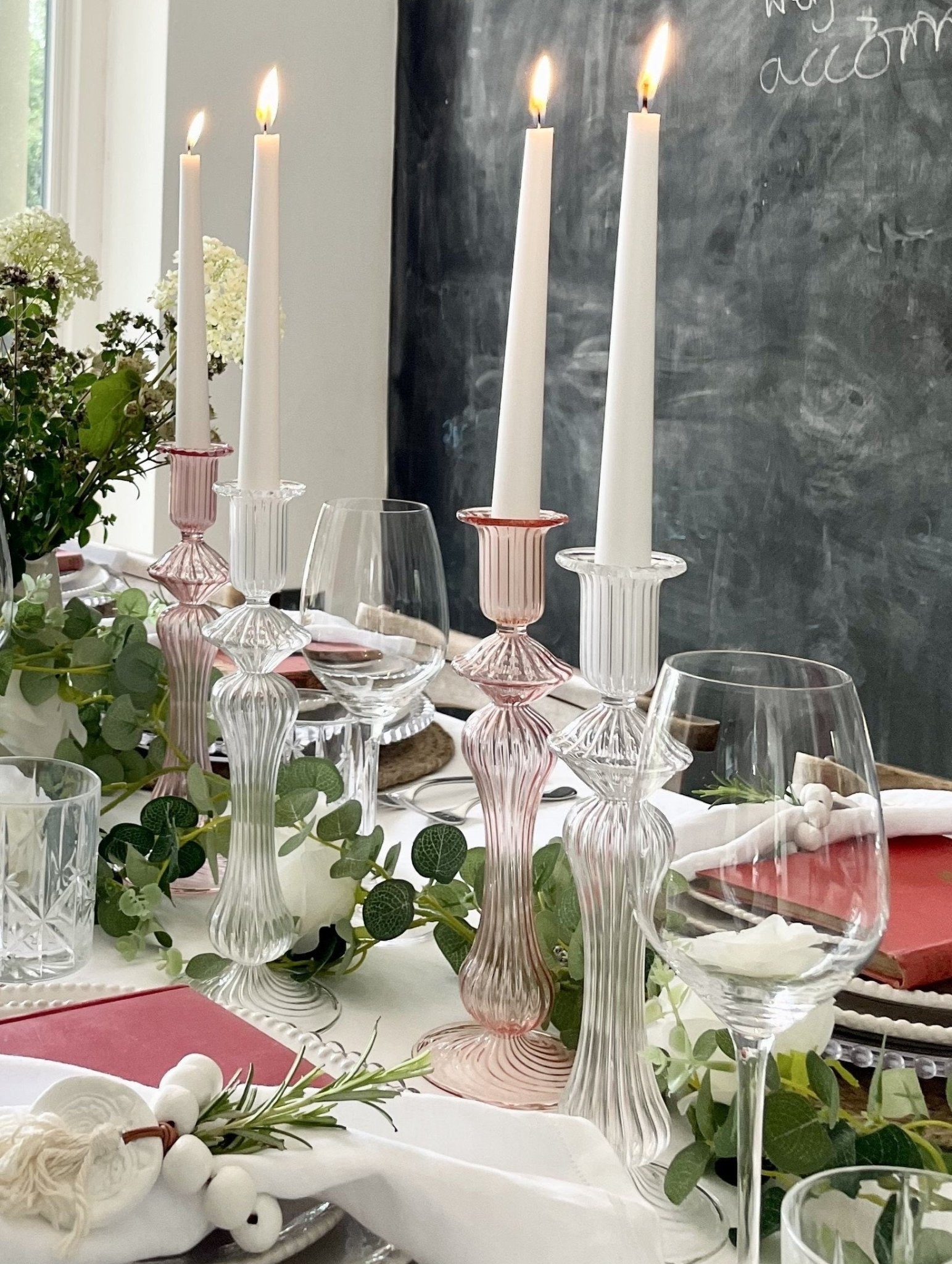 Set of Two Candle Stick Holder for Wedding Gift - Les Trois Pyramides