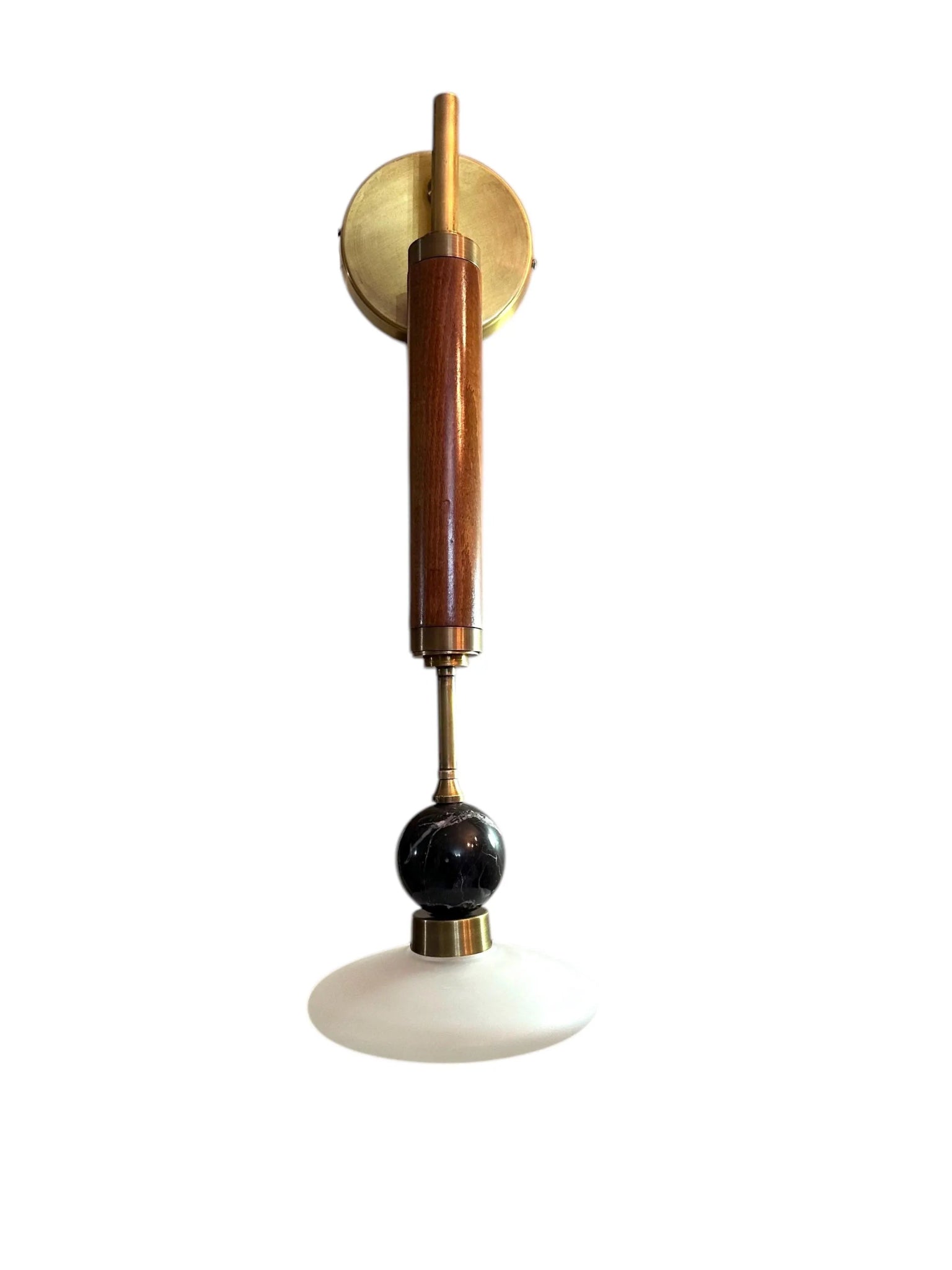 Mid-Century Modern Wall Sconces – Brass & Wood Wall Lights | Les Trois Pyramides