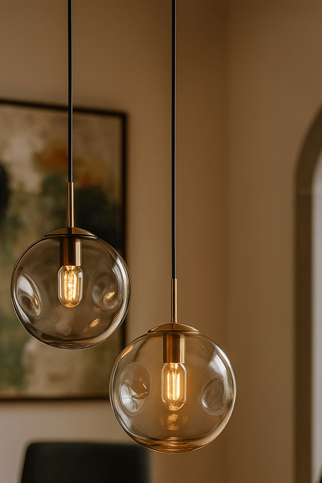 Glass Blown Pendant - Les Trois Pyramides