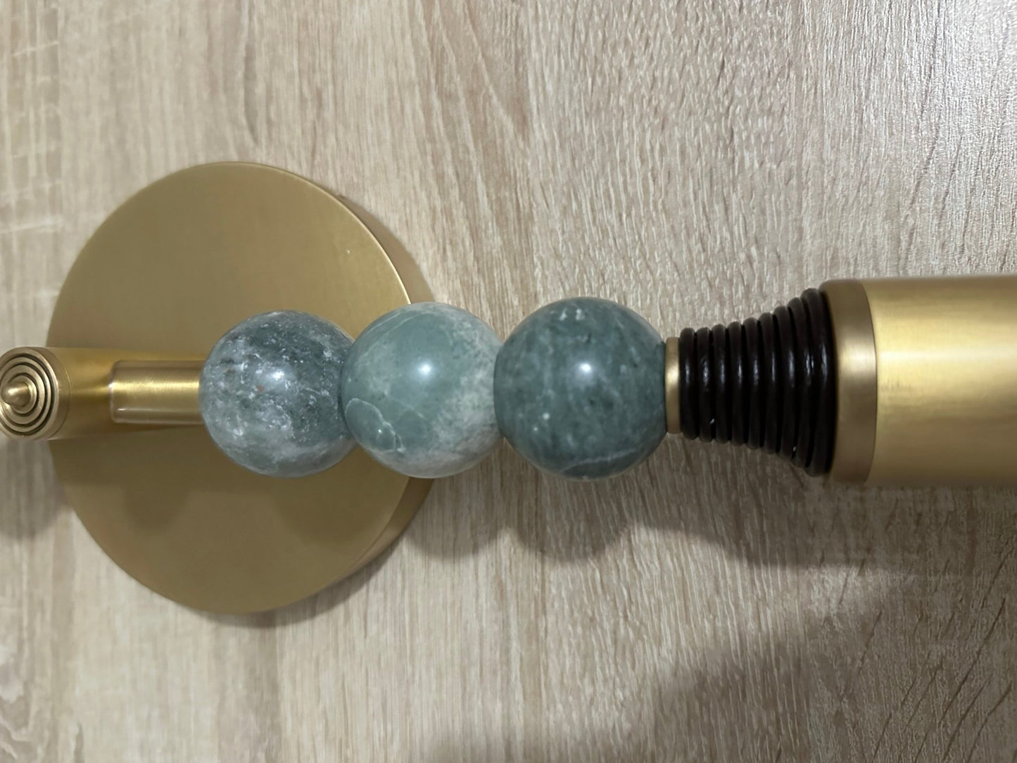 Brass & Marble wall sconce - Green Gemstones | Les Trois Pyramides