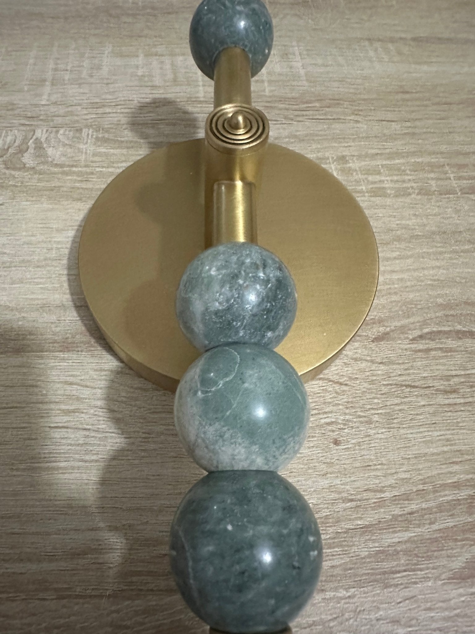 Brass & Marble wall sconce - Green Gemstones | Les Trois Pyramides