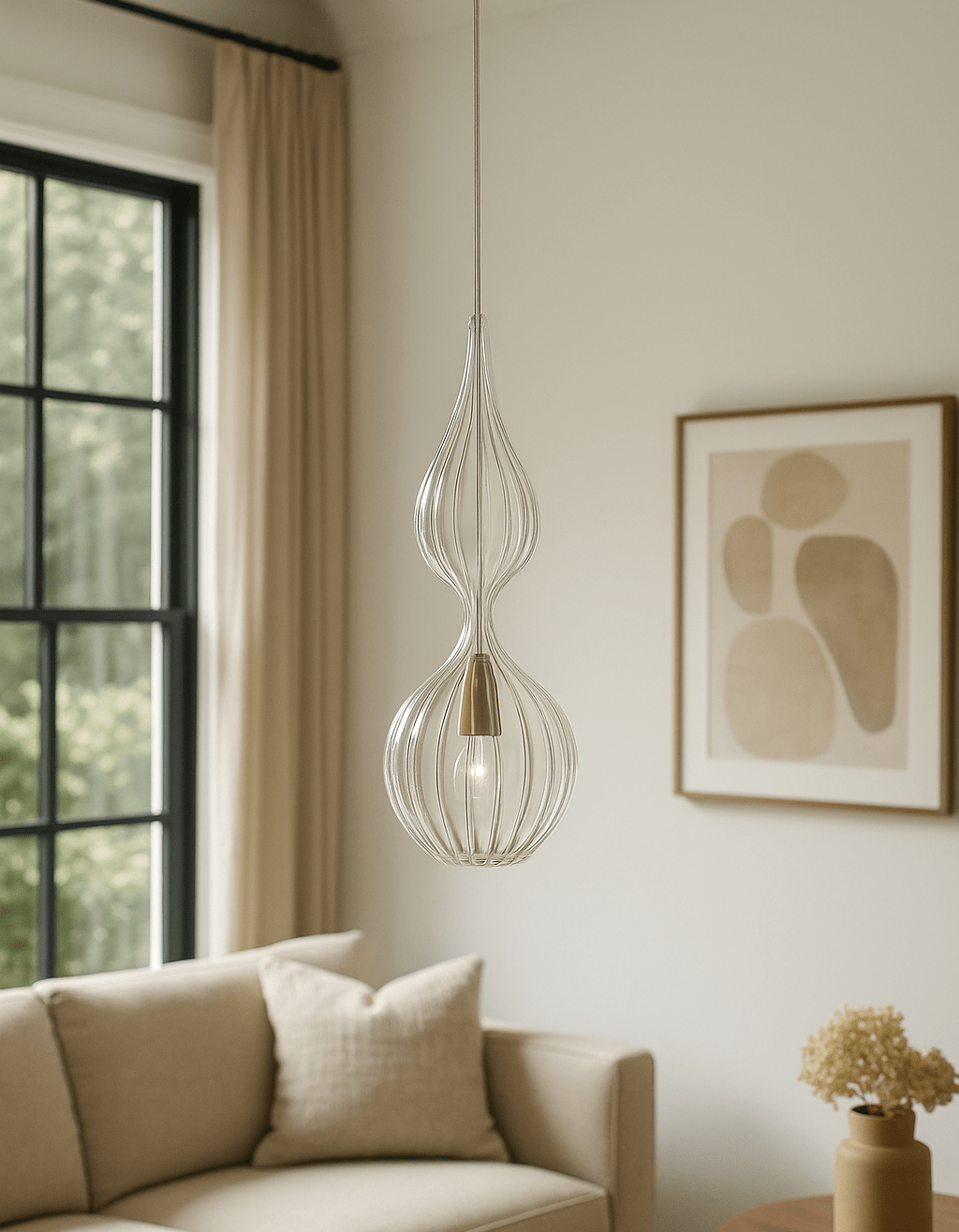 Art Deco Light Fixture - Les Trois Pyramides
