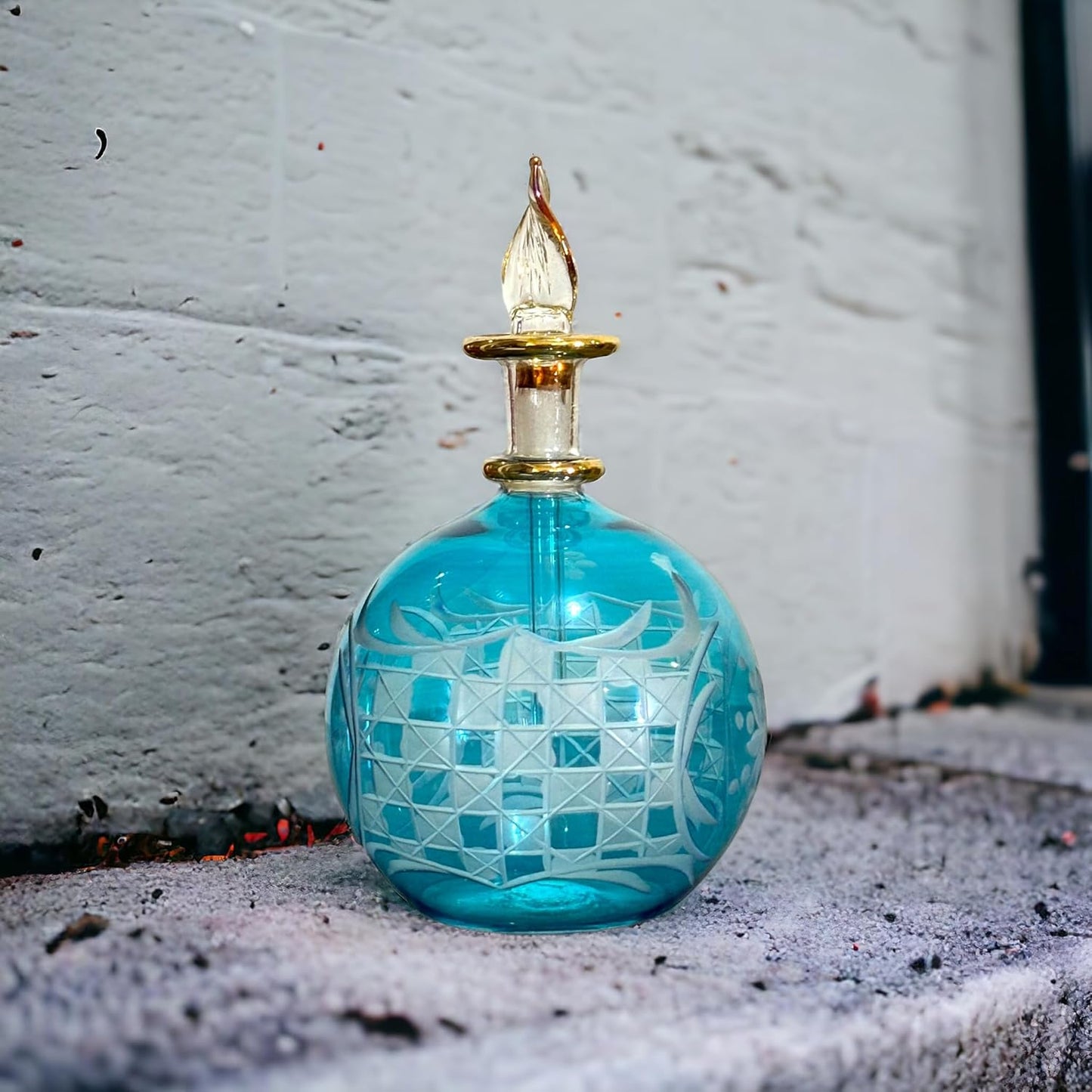 Handmade Blown Glass Perfume Bottle