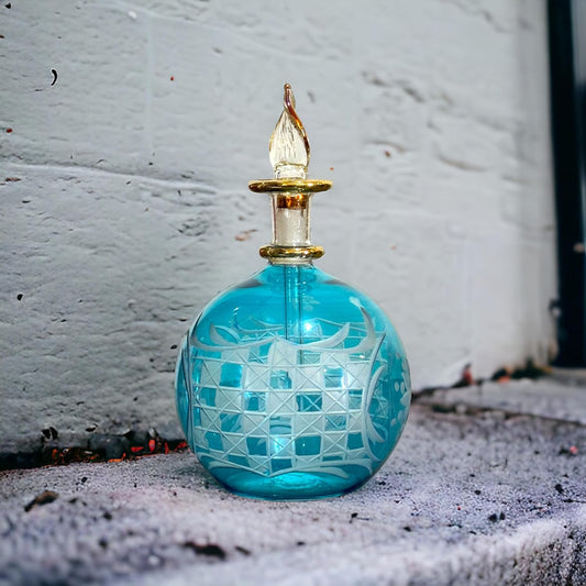Handmade Blown Glass Perfume Bottle