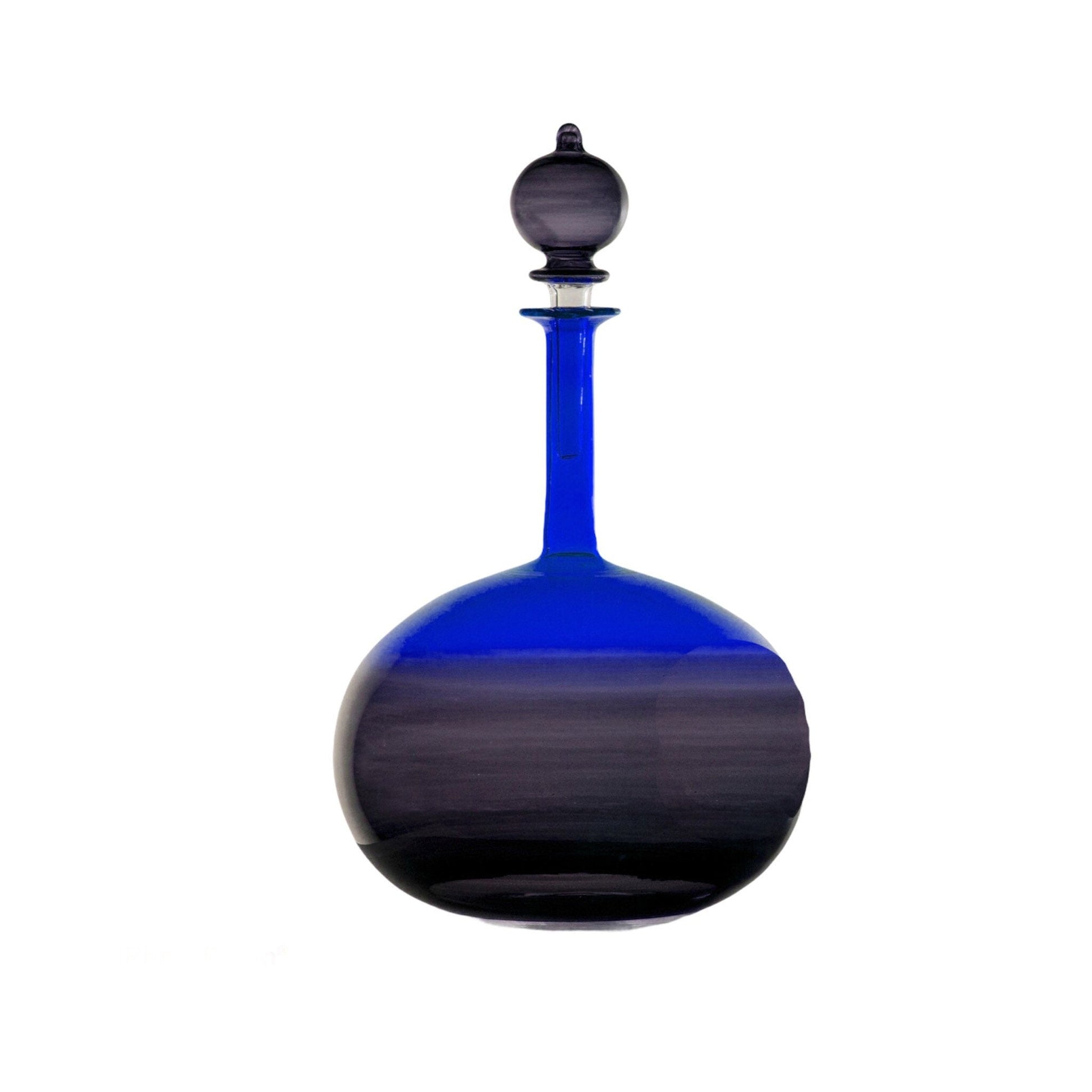 Unique blue and Black Gradient Art Glass Decanter for Home Decor |  Les Trois Pyramides