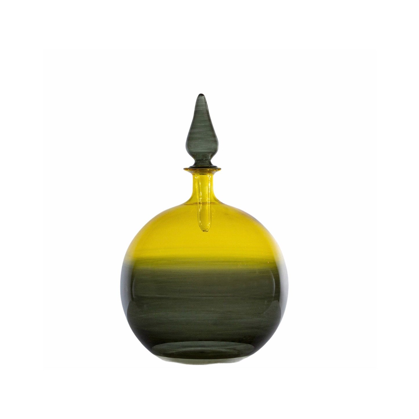 Handmade Glass Vintage Classic Decanter Bottle with Stopper Handmade Blown Glass Bottle Made with Love Handmade Gift - Les Trois Pyramides