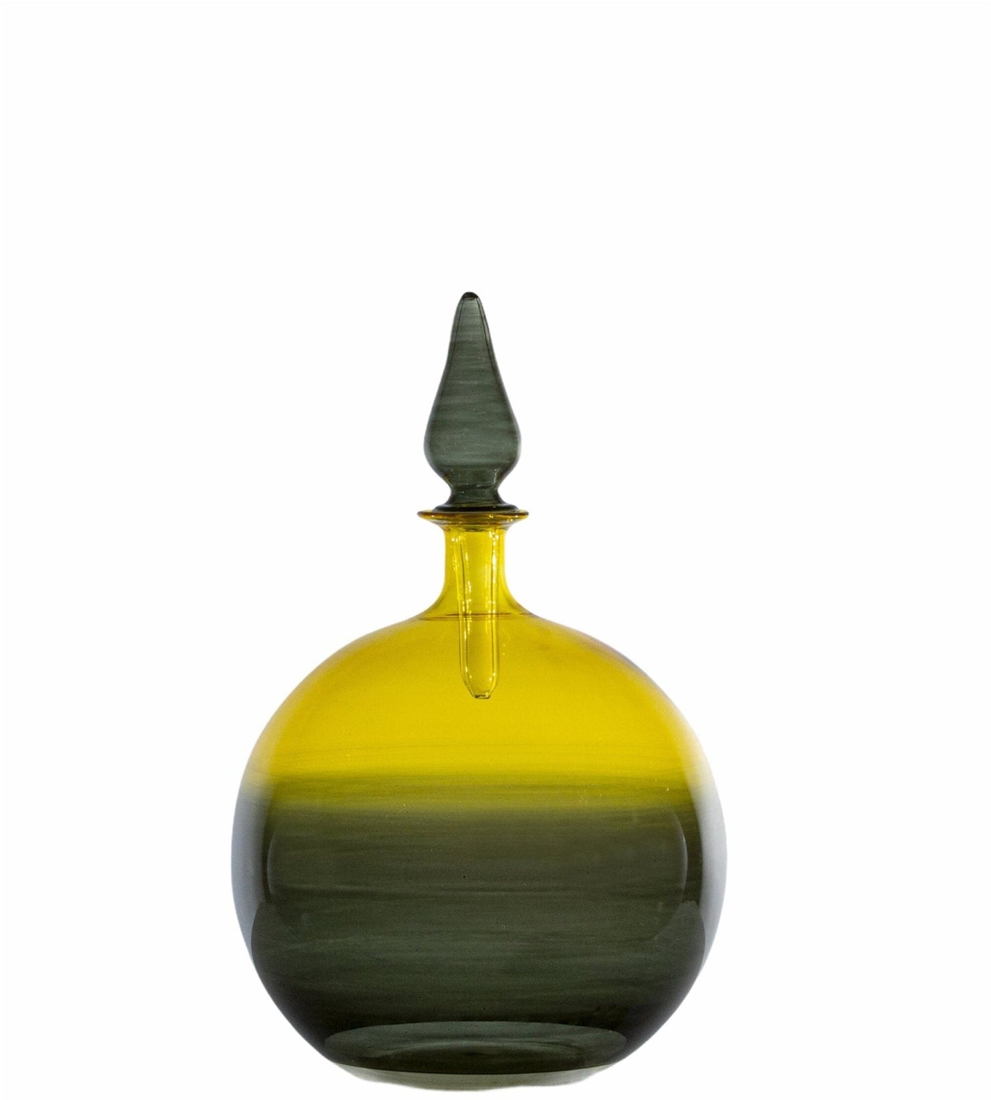 Handmade Glass Vintage Classic Decanter Bottle with Stopper Handmade Blown Glass Bottle Made with Love Handmade Gift - Les Trois Pyramides