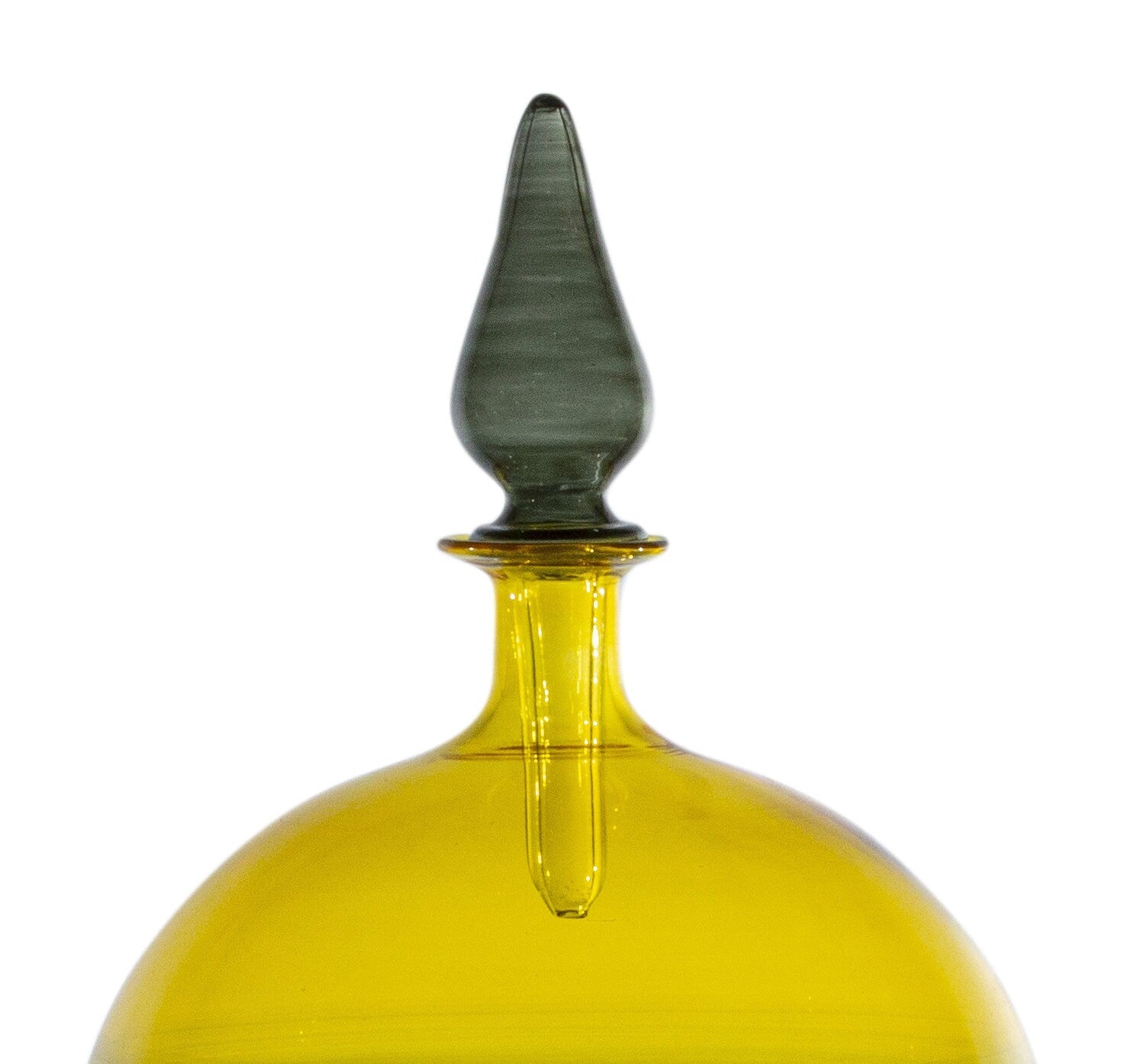 Handmade Glass Vintage Classic Decanter Bottle with Stopper Handmade Blown Glass Bottle Made with Love Handmade Gift - Les Trois Pyramides
