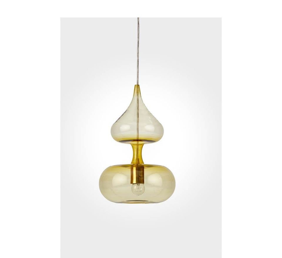 Yellow Hued Handmade Deco Light Fixture - Les Trois Pyramides