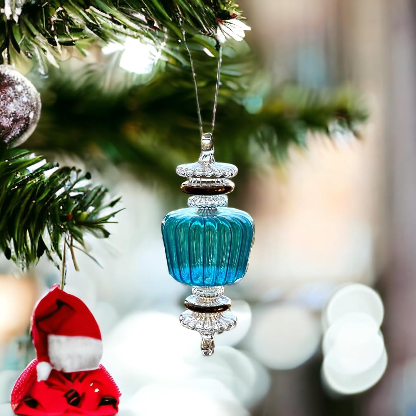Turquoise Bell Ornament - Les Trois Pyramides