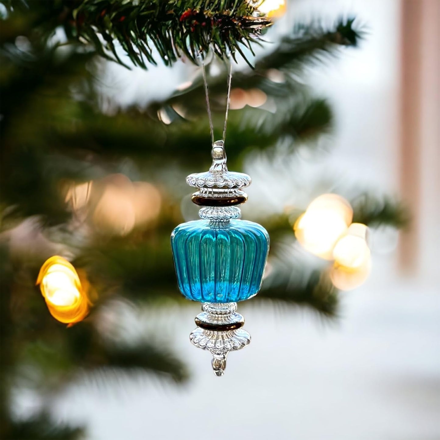 Turquoise Bell Ornament - Les Trois Pyramides