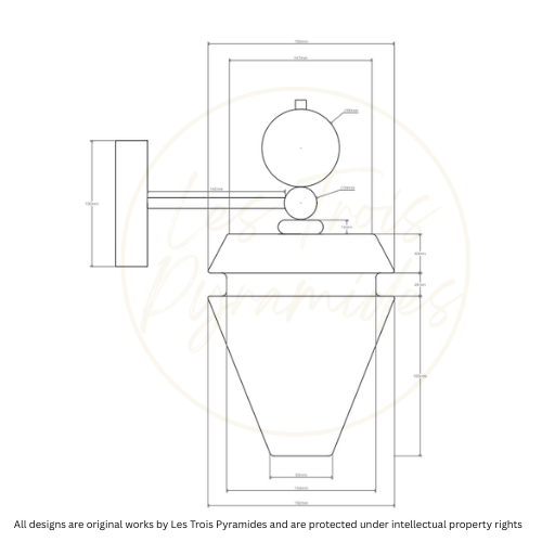 Modern Frosted Glass Wall Sconce with Black Arm – Handmade Contemporary Lighting
