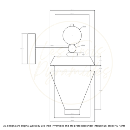 Modern Frosted Glass Wall Sconce with Black Arm – Handmade Contemporary Lighting