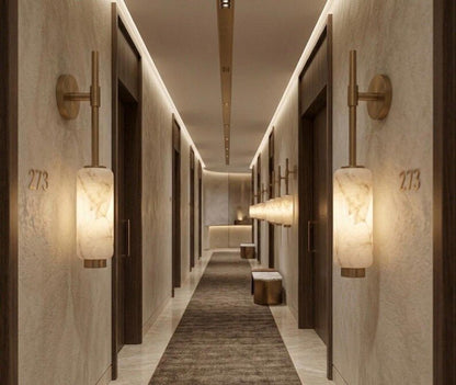 Alabaster Wall Light | Handmade Wall Sconce | Stone Wall Lamp | Modern Bathroom Vanity Light | Bedside Wall Lighting | Wall Mounted Light | Les Trois Pyramides