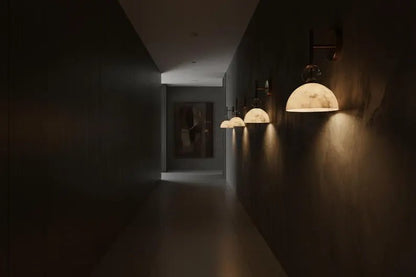 Alabaster Wall Light | Wall Sconce | Bathroom Vanity Light | Bedside Lamp | Modern Wall Lighting | Stone Wall Lamp | Les Trois Pyramides 