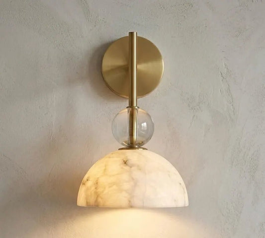 Alabaster Wall Light | Wall Sconce | Bathroom Vanity Light | Bedside Lamp | Modern Wall Lighting | Stone Wall Lamp | Les Trois Pyramides 