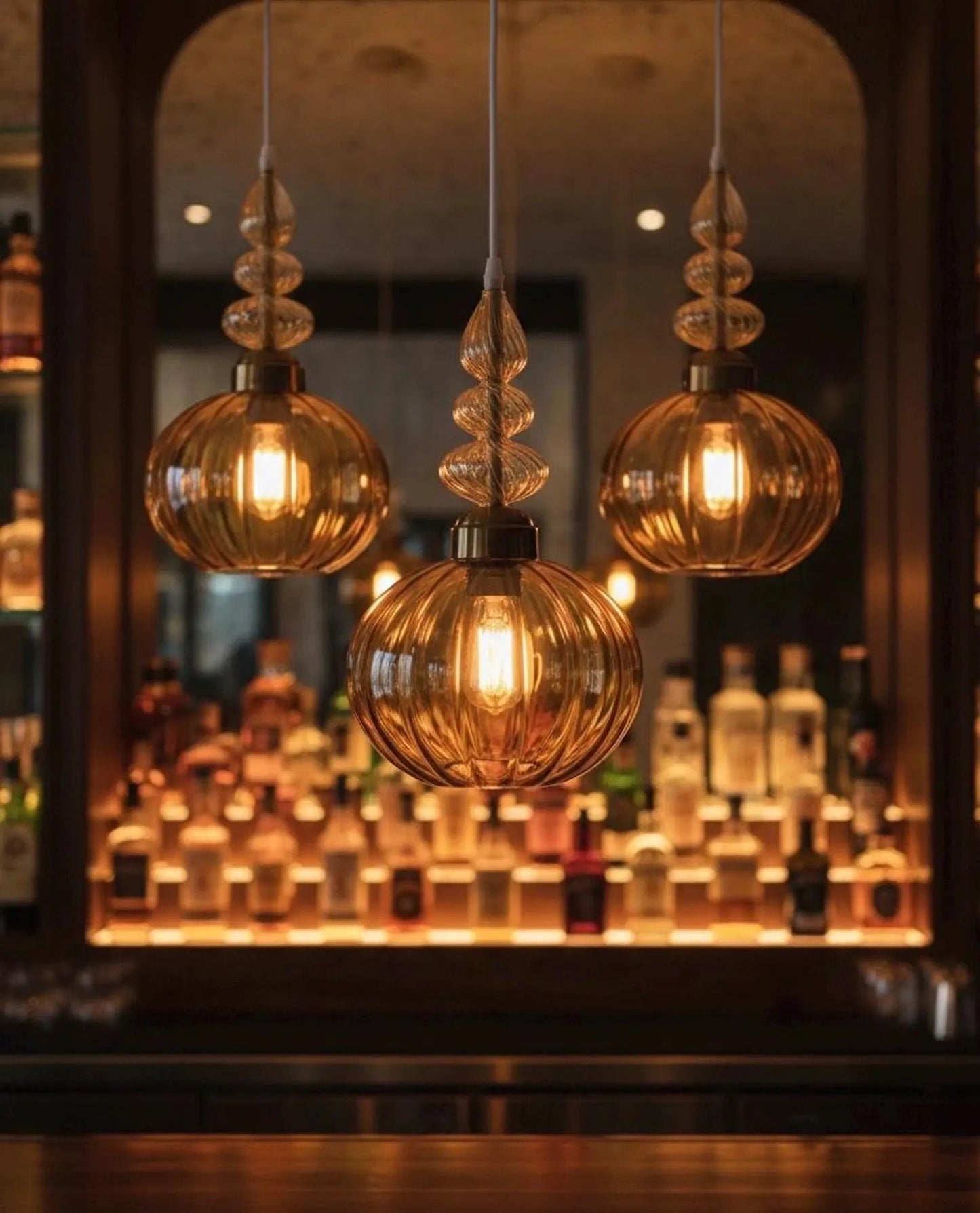 Amber Deco light fixture - ceiling light fixture | Les Trois Pyramides.