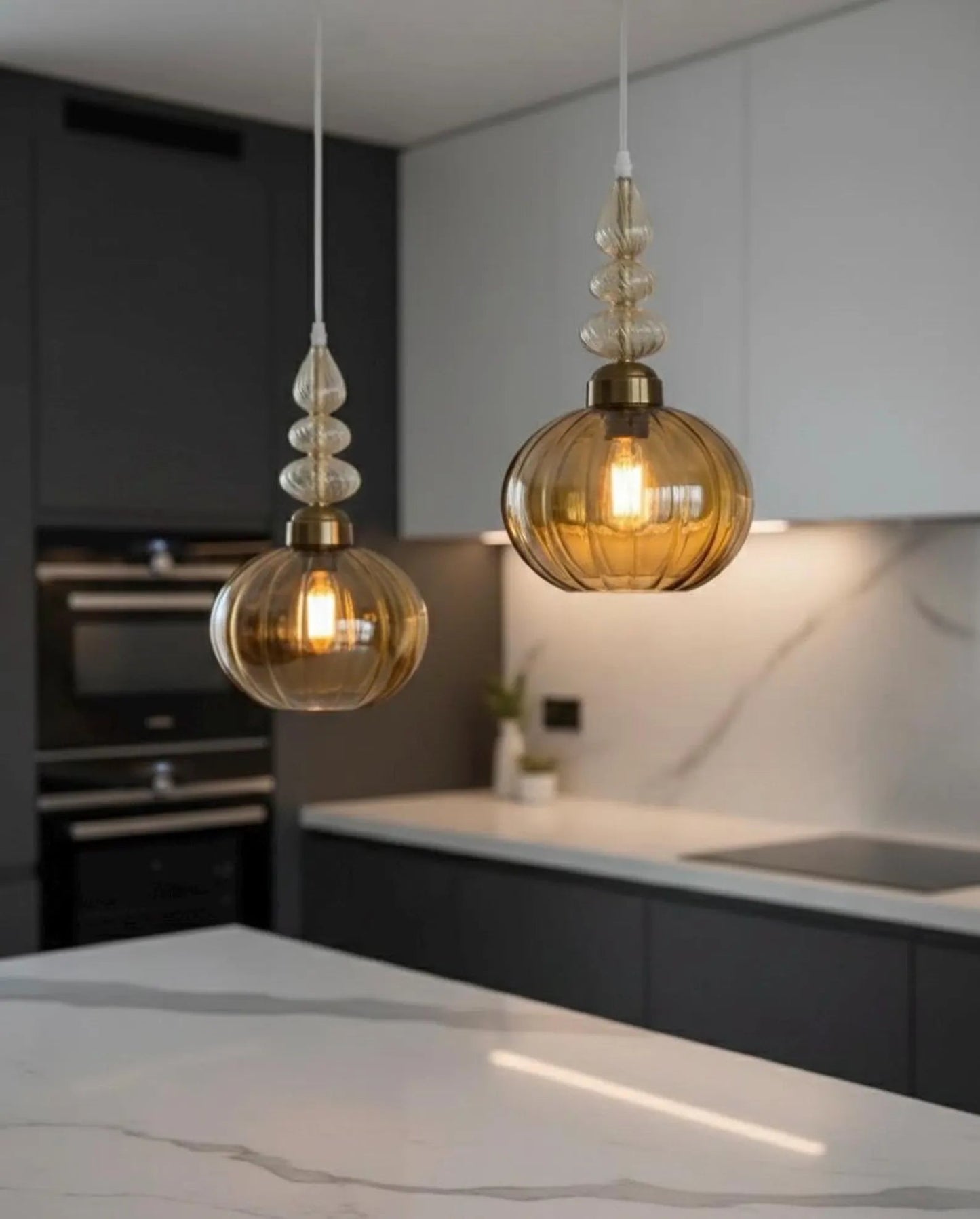 Amber Deco light fixture - ceiling light fixture | Les Trois Pyramides.