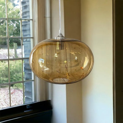 Blown Glass Light Fixture | Les Trois Pyramides