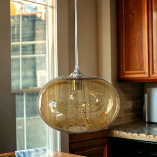 Blown Glass Light Fixture | Les Trois Pyramides