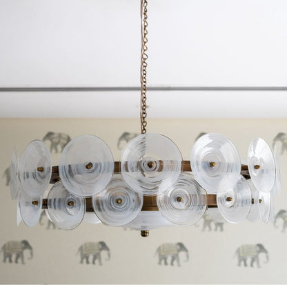 Milky Glass chandelier | Les Trois Pyramides