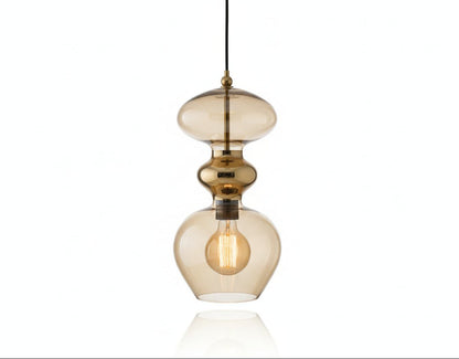 Aurora Double-Bulb Glass Pendant Light