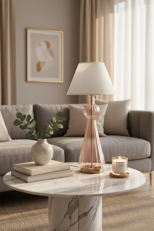 Bedside Lamp Pair Blown Glass - Les Trois Pyramides