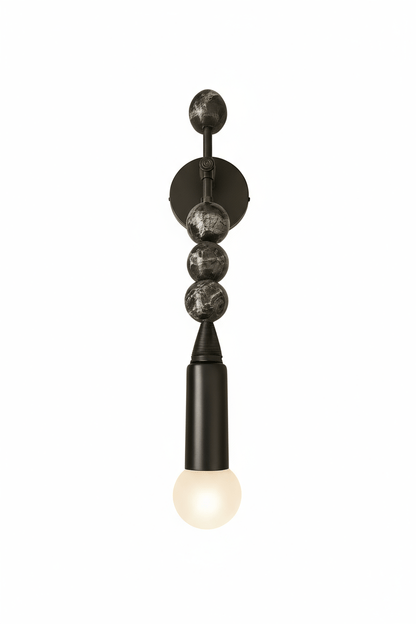 Modern wall sconce with Black marble stones