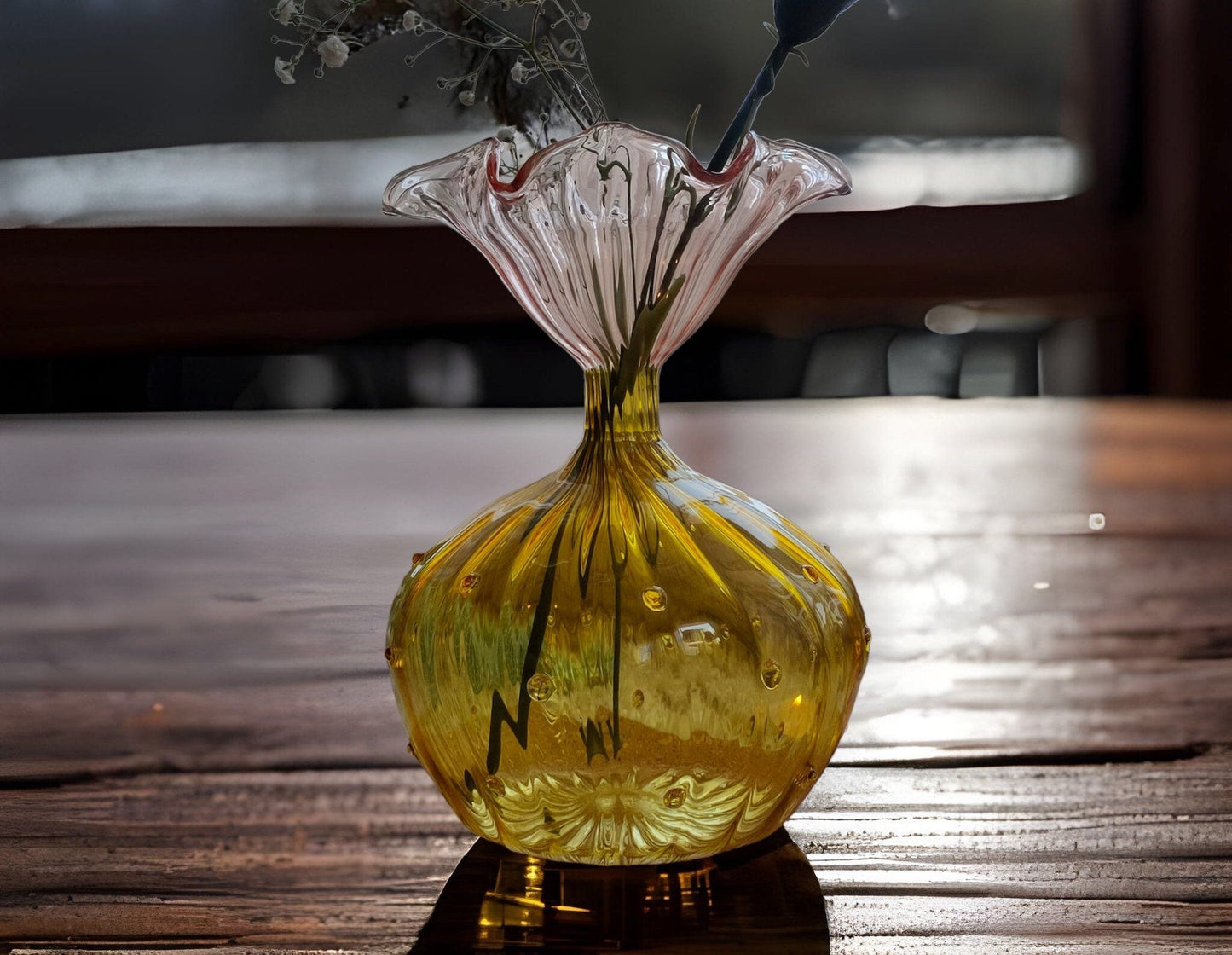 Blooming Flower Blown Glass Vase - Les Trois Pyramides