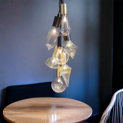 Blown Glass 7 Multi-LED Light - Les Trois Pyramides