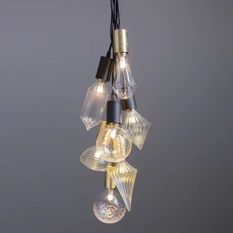 Blown Glass 7 Multi-LED Light - Les Trois Pyramides