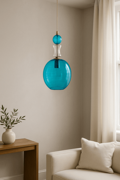 Blown Glass Globe Light - Les Trois Pyramides
