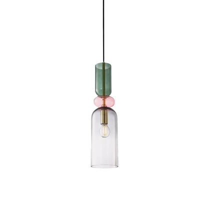 Blown Glass Light Pendant For Living Room - Les Trois Pyramides