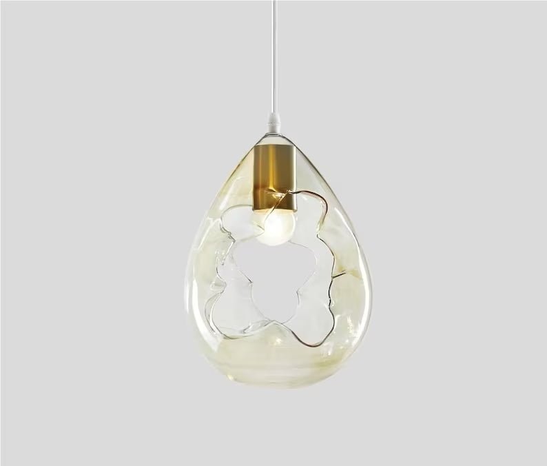 Blown Glass Pendant Light - Les Trois Pyramides