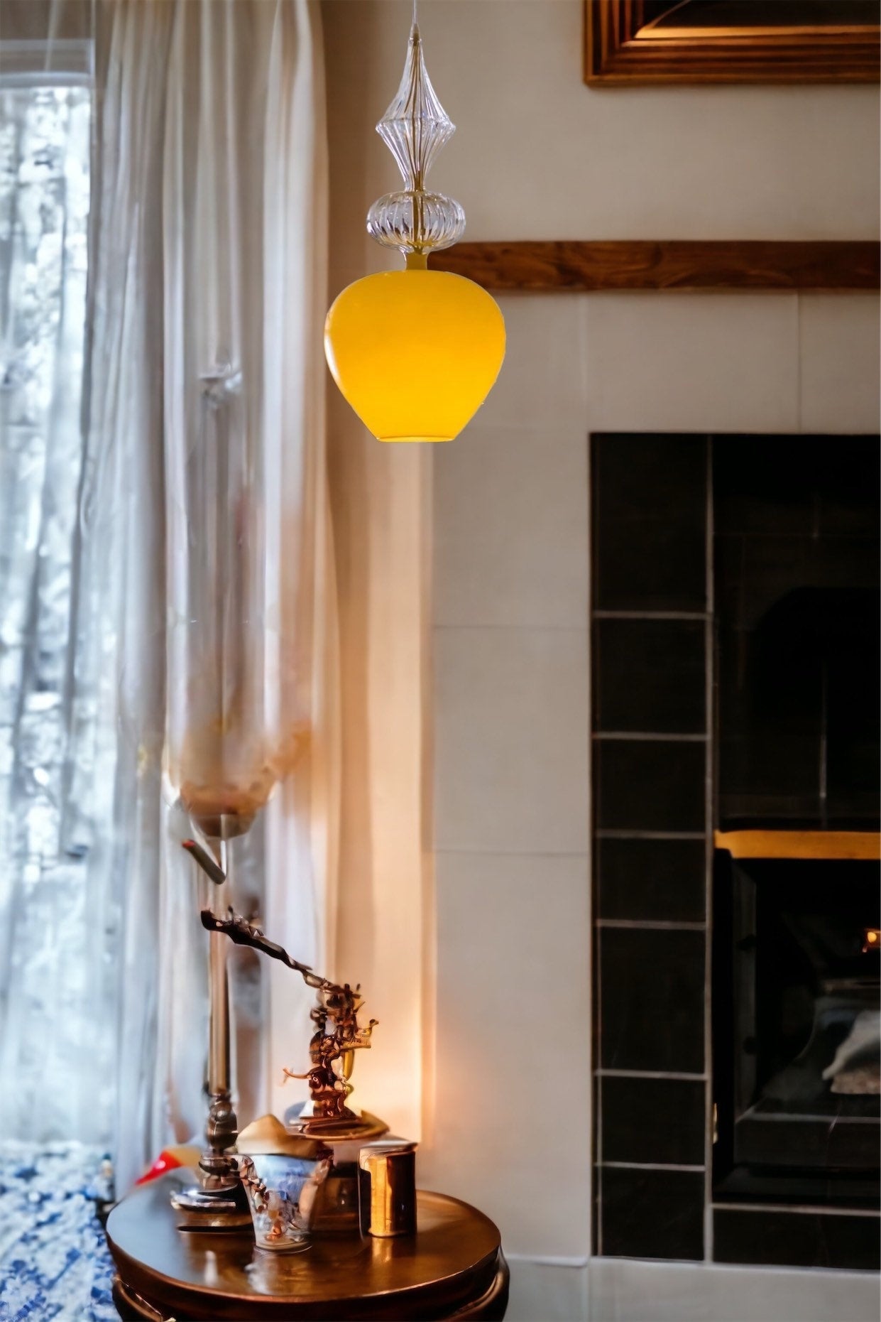 Blown Glass Pendant Light - Les Trois Pyramides