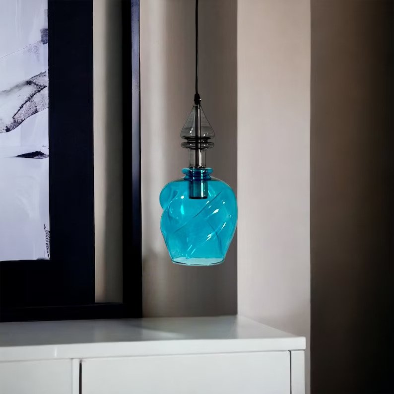 Blown Glass Pendant Light - Les Trois Pyramides