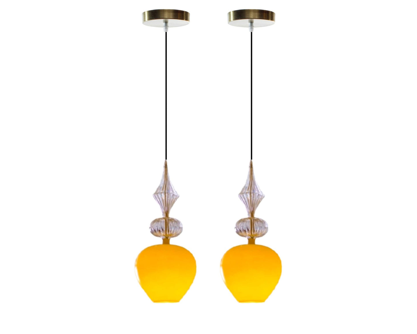 Blown Glass Pendant Light - Les Trois Pyramides