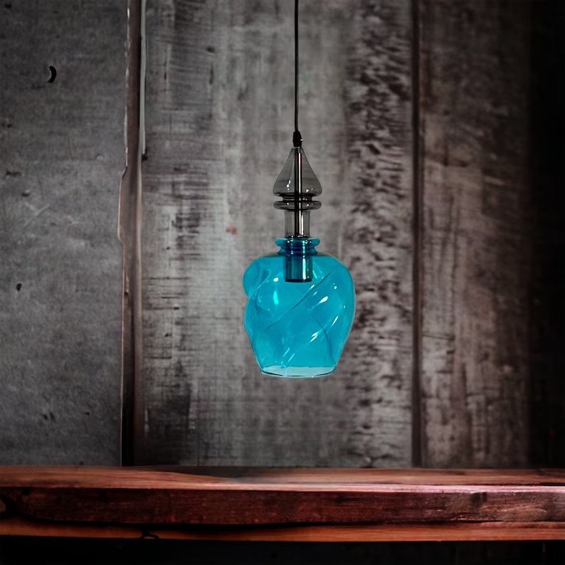 Blown Glass Pendant Light - Les Trois Pyramides