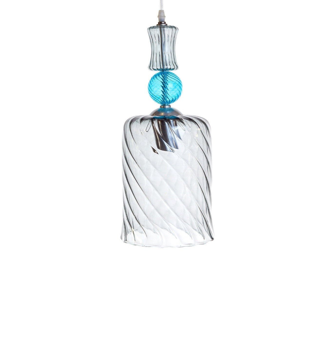 Blown Glass Pendant Light for Kitchen Decor - Les Trois Pyramides