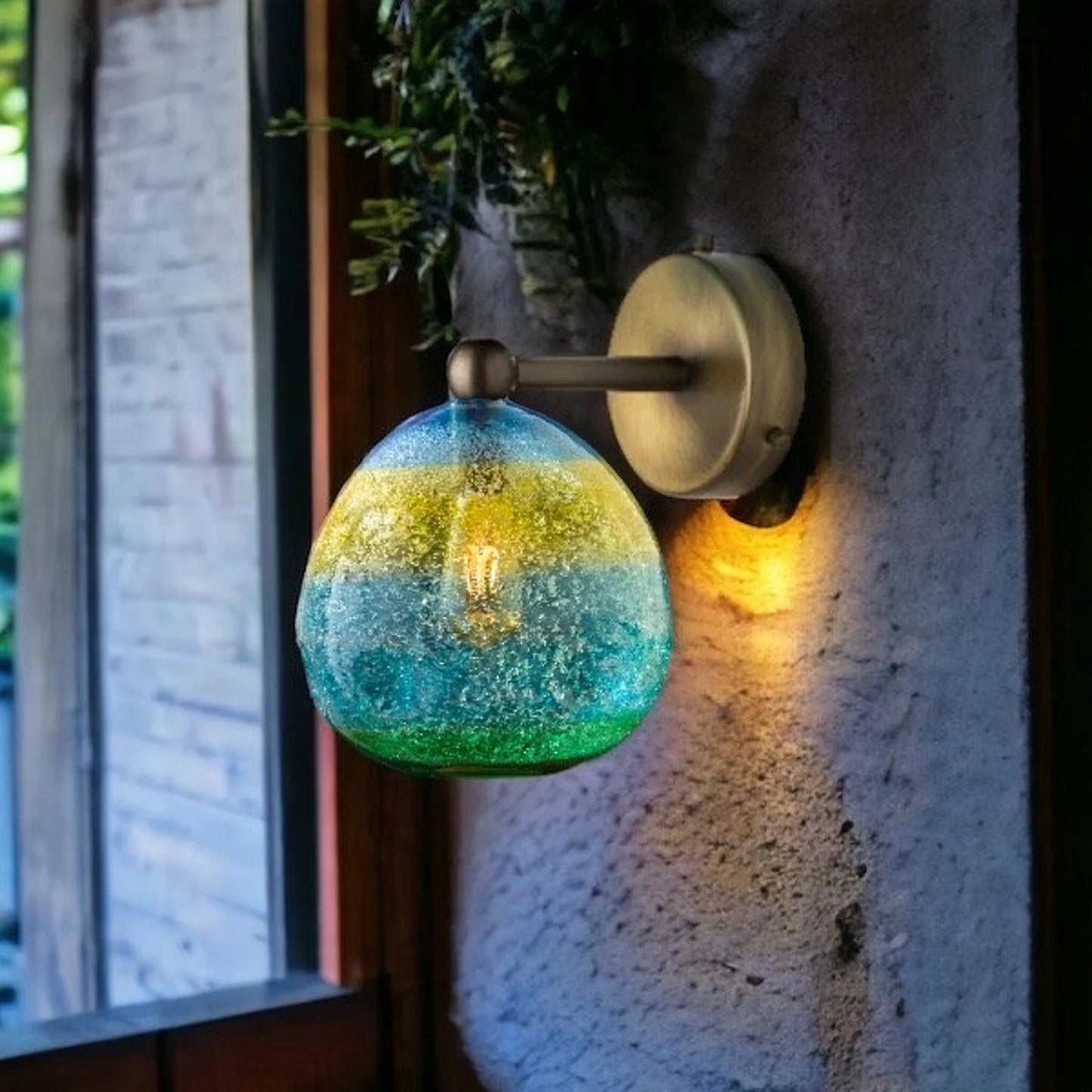 Blown Glass wall lamp - bathroom light fixture - bathroom vanity - sconces - sconce light - over mirror vanity light sconce - home
 | Les Trois Pyramides