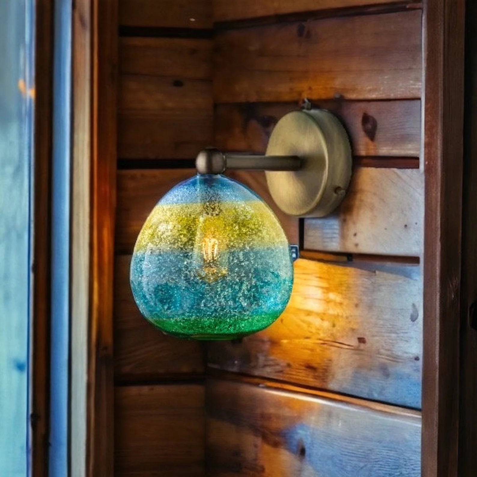 Blown Glass wall lamp - bathroom light fixture - bathroom vanity - sconces - sconce light - over mirror vanity light sconce - home
 | Les Trois Pyramides