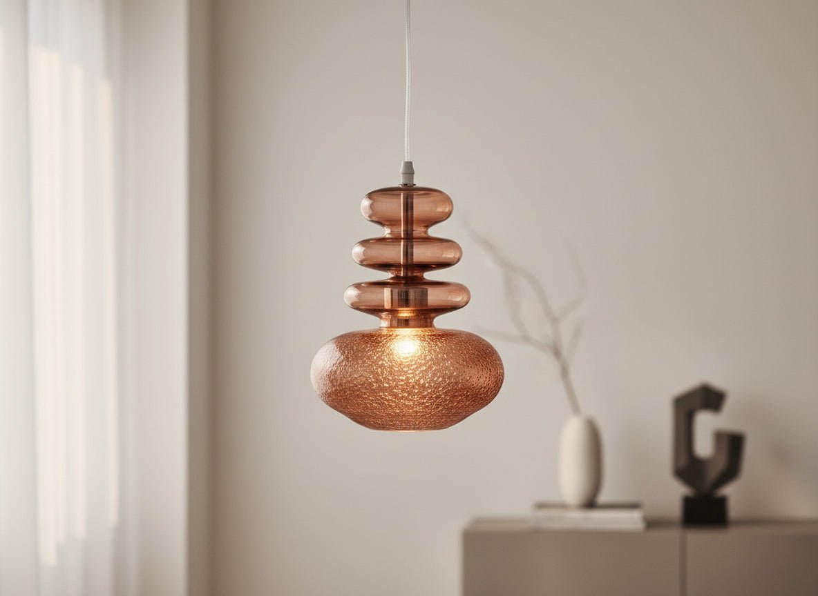 Bronze Bubble Modern Glass Pendant Light