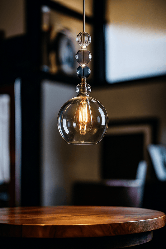 Blown Glass Pendant - Les Trois Pyramides