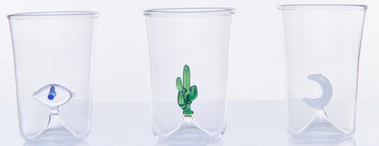 Cactus Plant Blown Glass Cup - Les Trois Pyramides