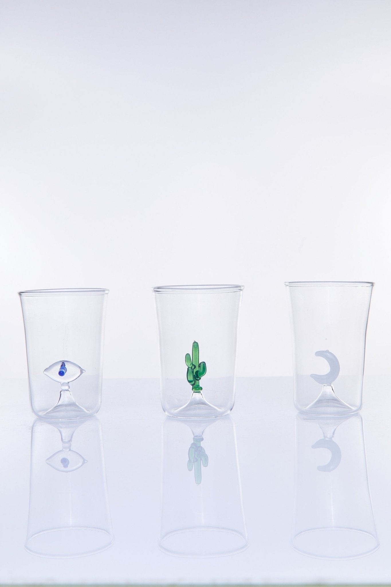 Cactus Plant Blown Glass Cup - Les Trois Pyramides