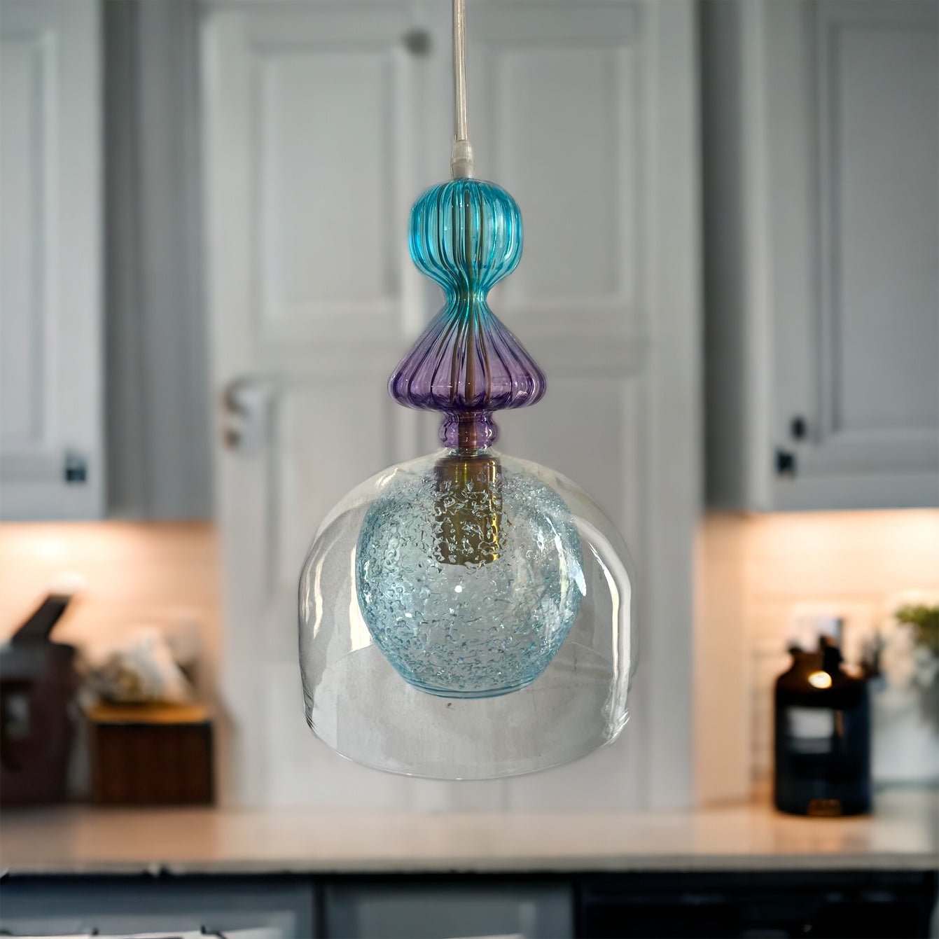 Handcrafted Light Pendant for Kitchen Decor | Les Trois Pyramides